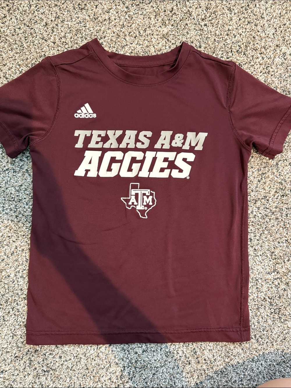adidas Maroon/Burgundy Texas A&M Athletic Tee- imperfection